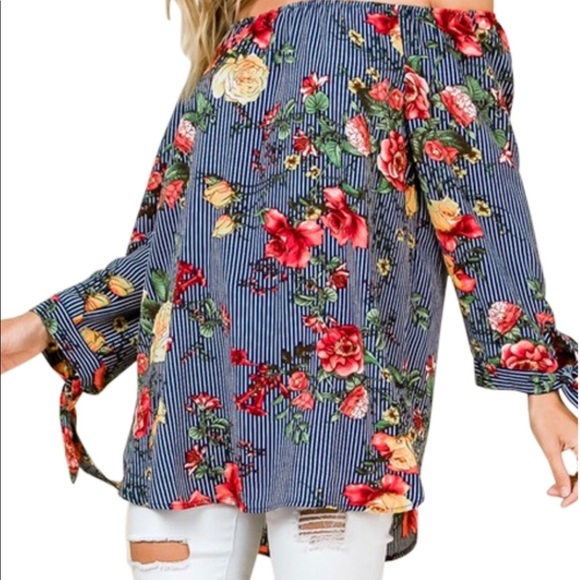 Striped floral shirt - Picture 3 of 3